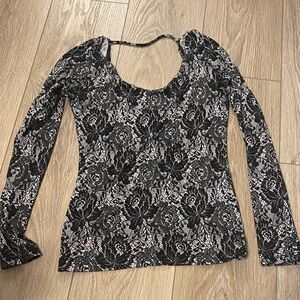 Elegant Black Lace Women's Top
